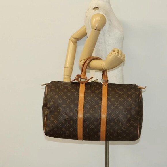 LOUIS VUITTON Monogram Keepall 55 Boston Bag M41424 LV Auth 134846 - Picture 1 of 16